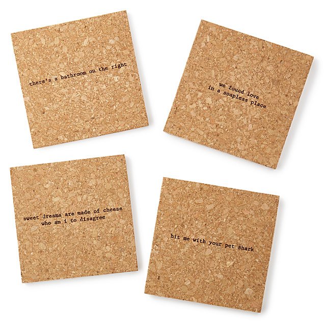 Best Secret Santa Gifts 2024: Mistaken Lyrics Coaster Set 2024